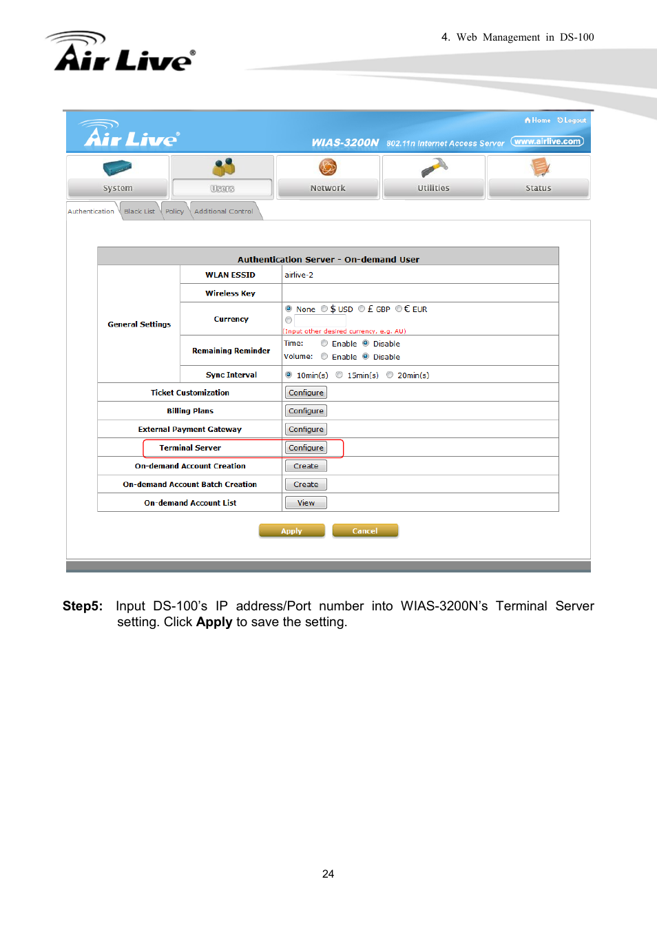 AirLive DS-100 User Manual | Page 26 / 34