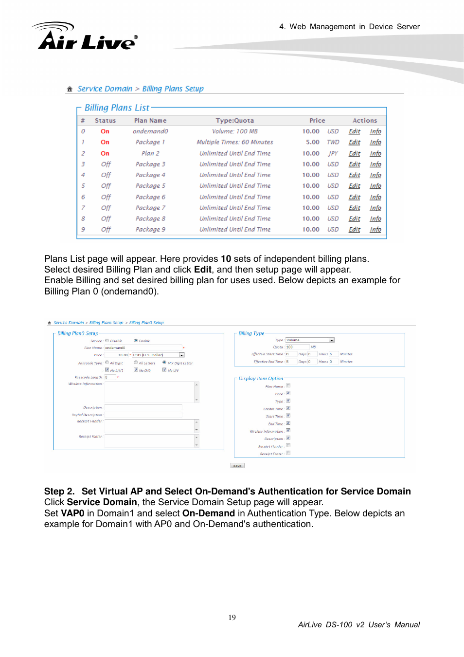 AirLive DS-100 v2 User Manual | Page 22 / 36