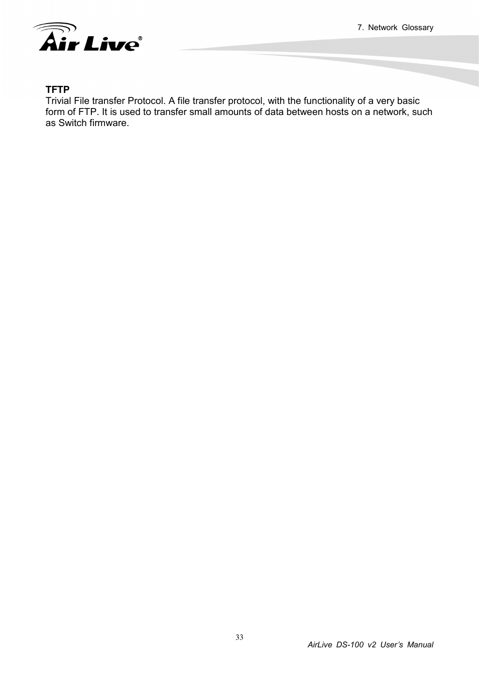 AirLive DS-100 v2 User Manual | Page 36 / 36