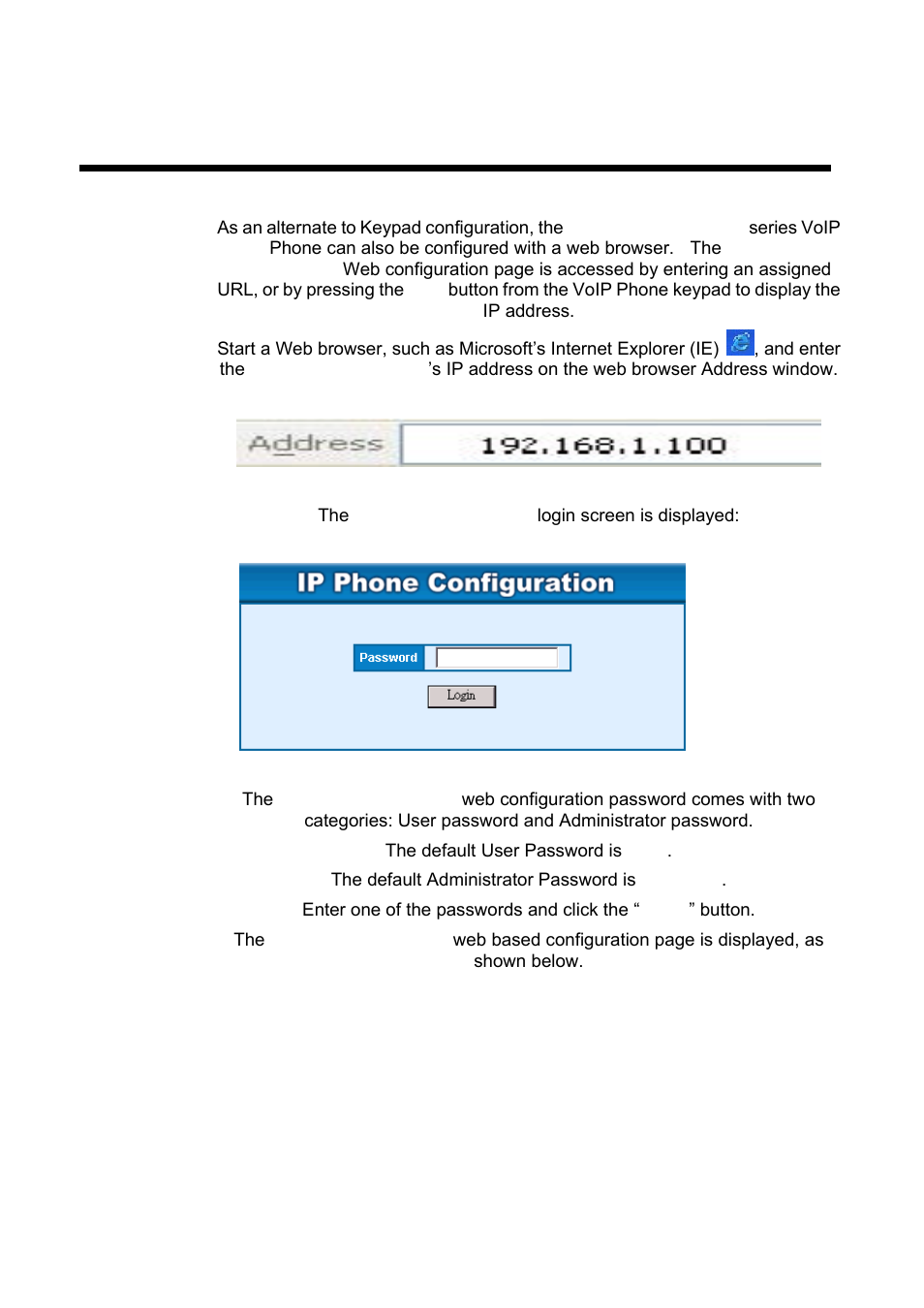 Web configuration | AirLive ePhone-1000S User Manual | Page 25 / 46