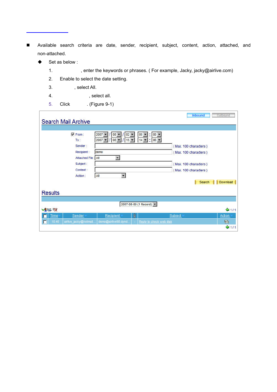 3 browse mail | AirLive ES-4000 v2 User Manual | Page 150 / 168