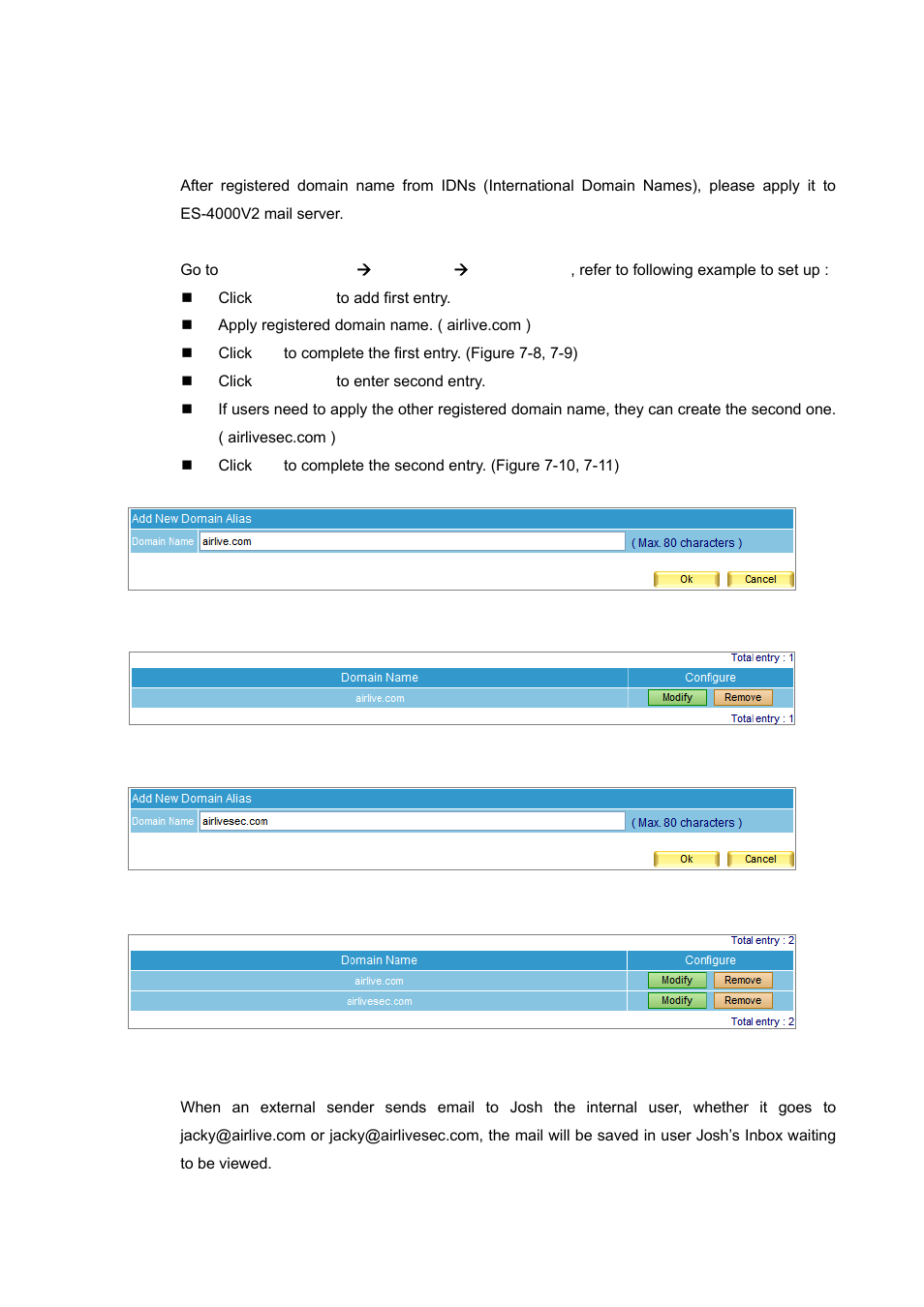 3 domain alias | AirLive ES-4000 v2 User Manual | Page 88 / 168