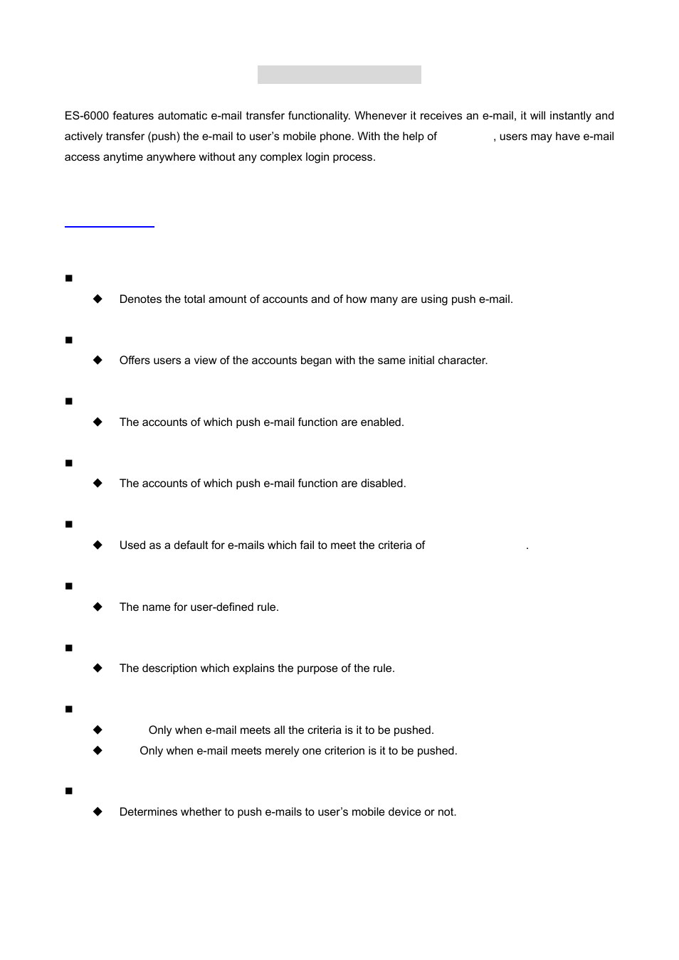 Chapter 8 push mail, 1 push rule | AirLive ES-6000 User Manual | Page 162 / 221