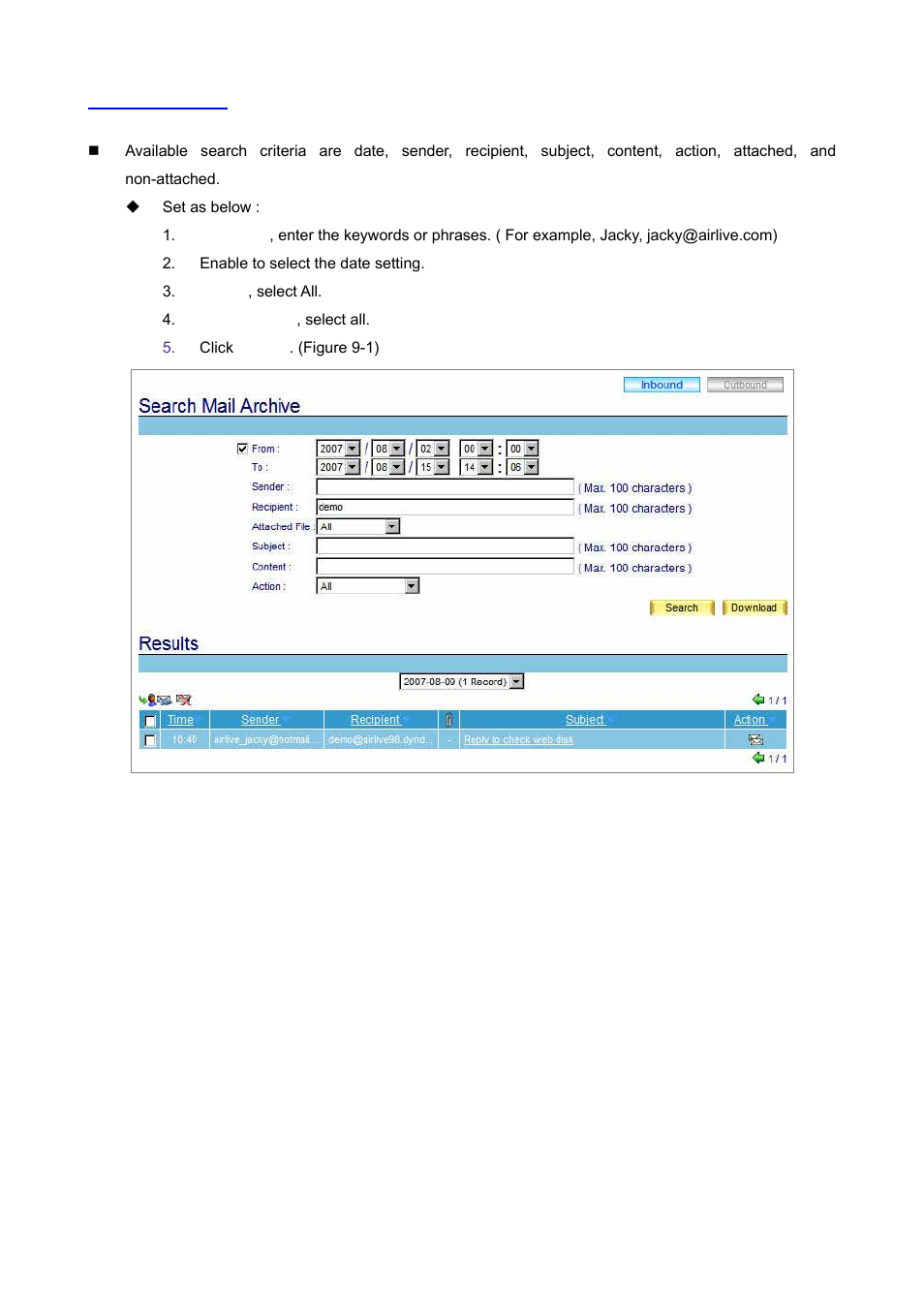 3 browse mail | AirLive ES-6000 User Manual | Page 176 / 221