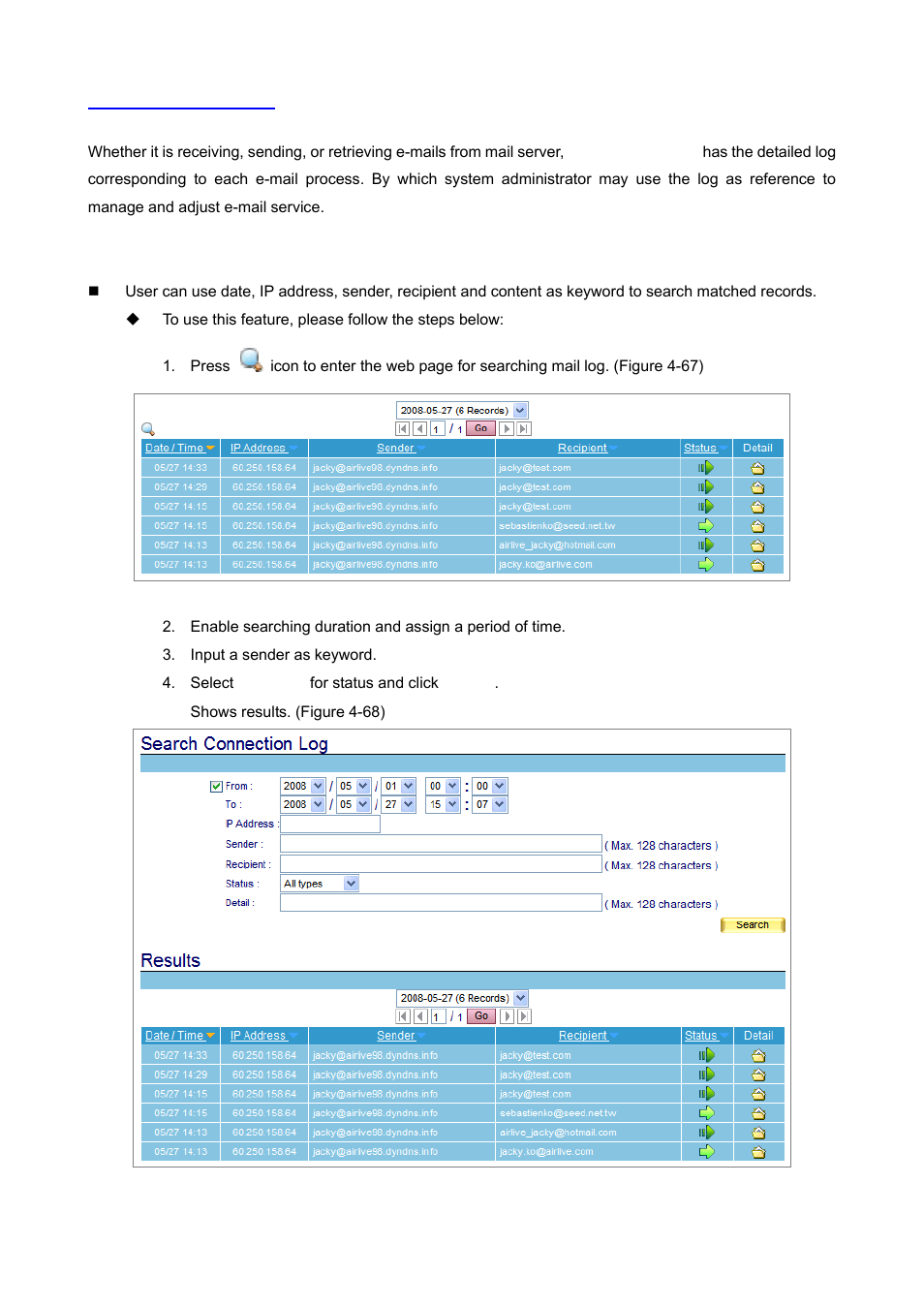4 connection track | AirLive ES-6000 User Manual | Page 64 / 221