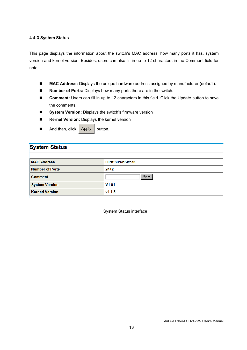 AirLive Ether-FSH2422W User Manual | Page 19 / 55