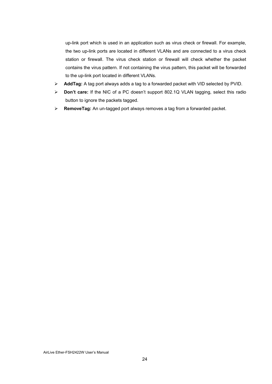 AirLive Ether-FSH2422W User Manual | Page 30 / 55
