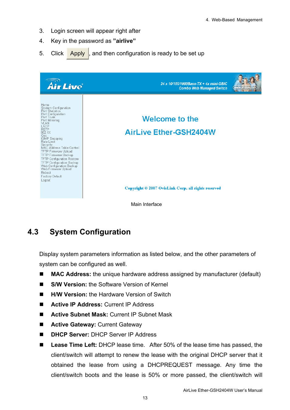 3 system configuration | AirLive Ether-GSH2404W User Manual | Page 16 / 50