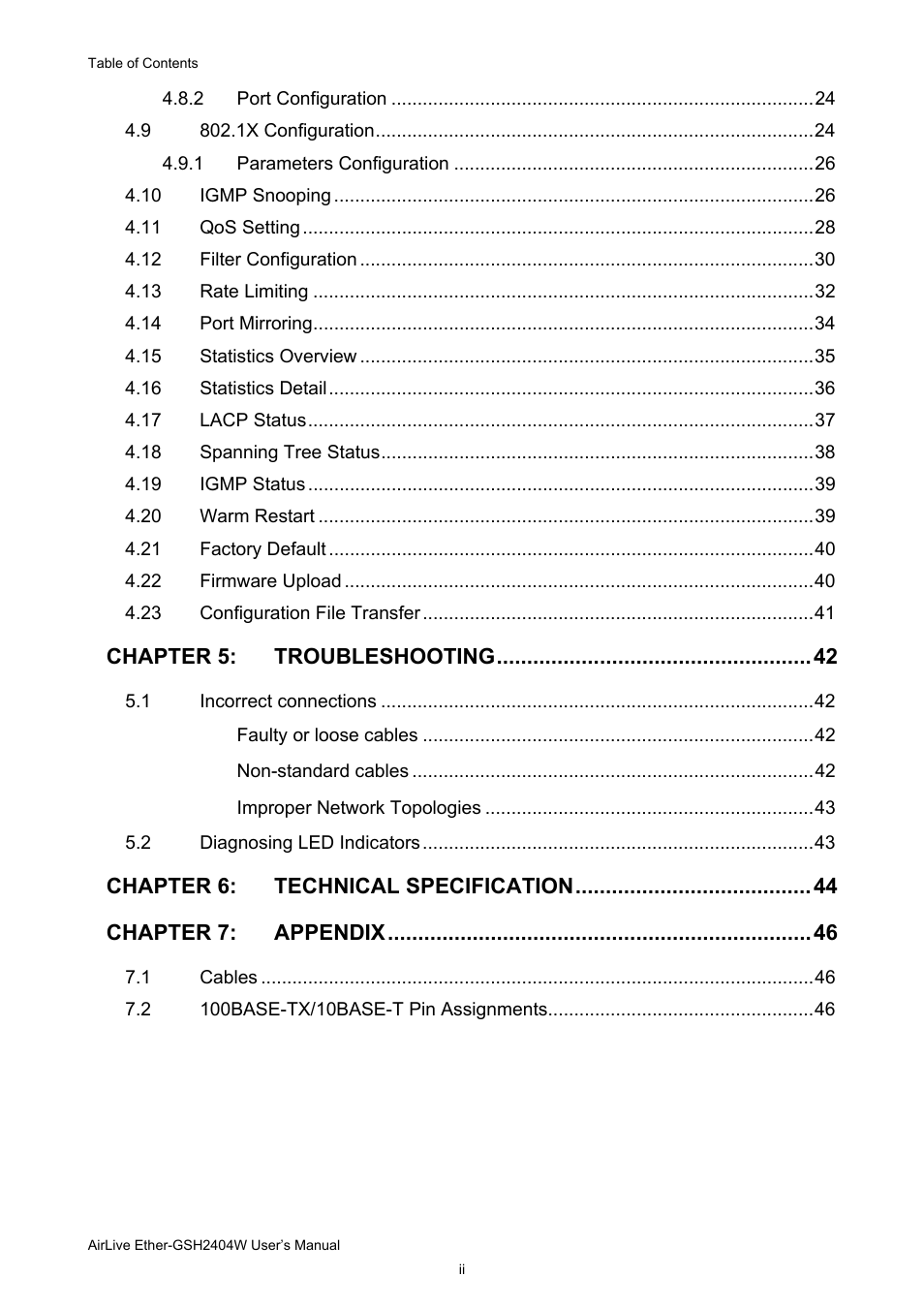 AirLive Ether-GSH2404W User Manual | Page 3 / 50