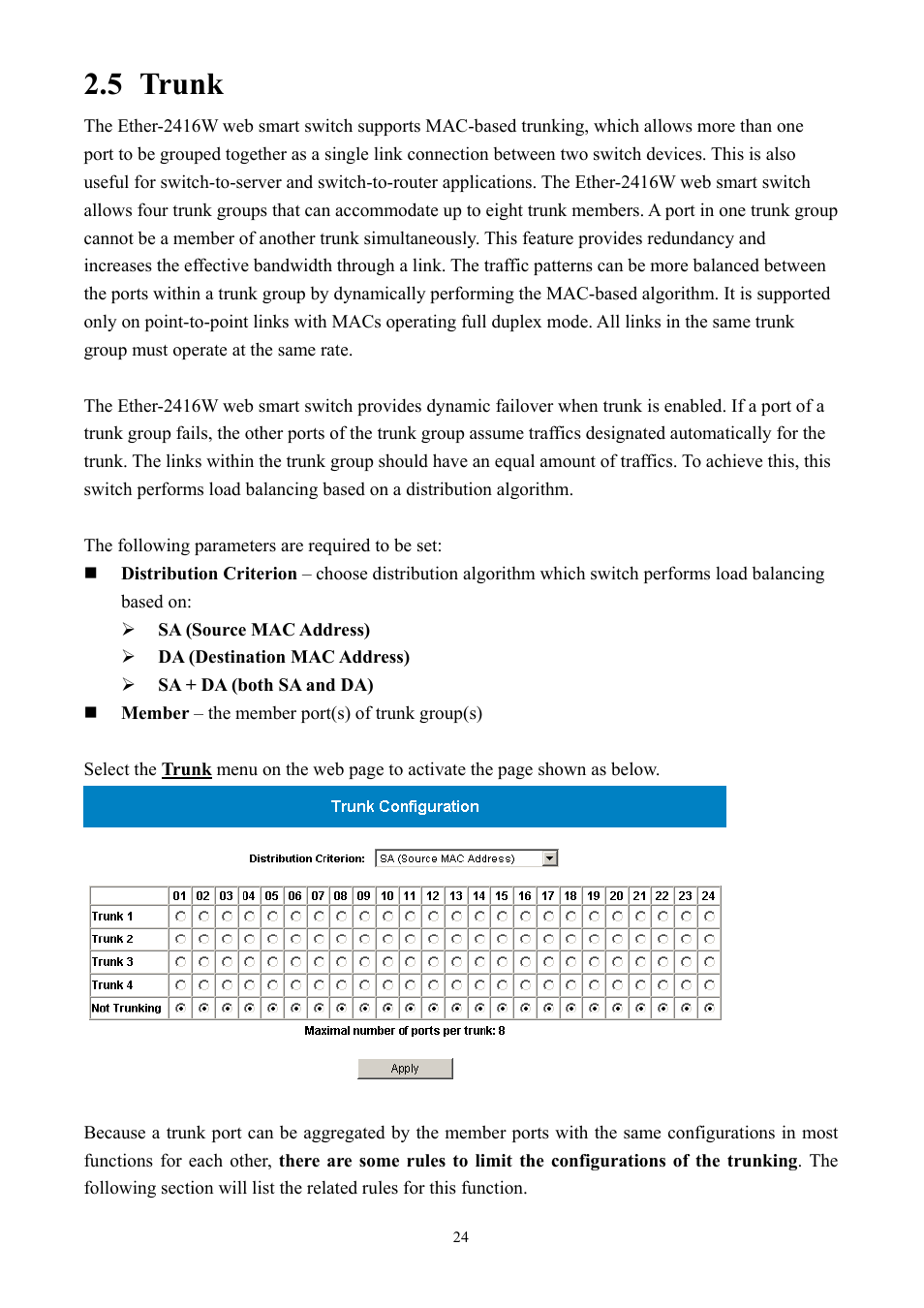 5 trunk | AirLive Ether-GSH2416W User Manual | Page 24 / 61