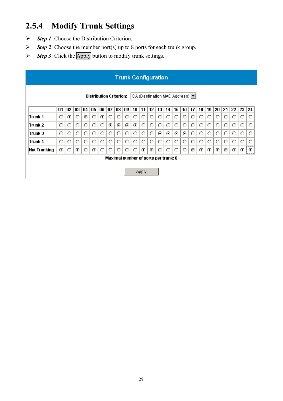 4 modify trunk settings | AirLive Ether-GSH2416W User Manual | Page 29 / 61