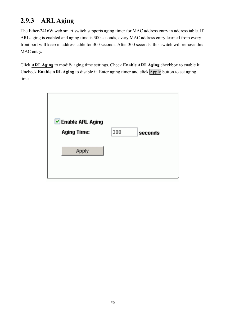 3 arl aging | AirLive Ether-GSH2416W User Manual | Page 50 / 61