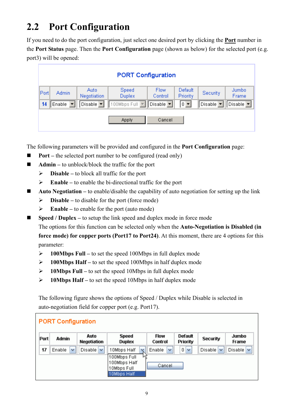 2 port configuration | AirLive Ether-GSH2416W User Manual | Page 9 / 61
