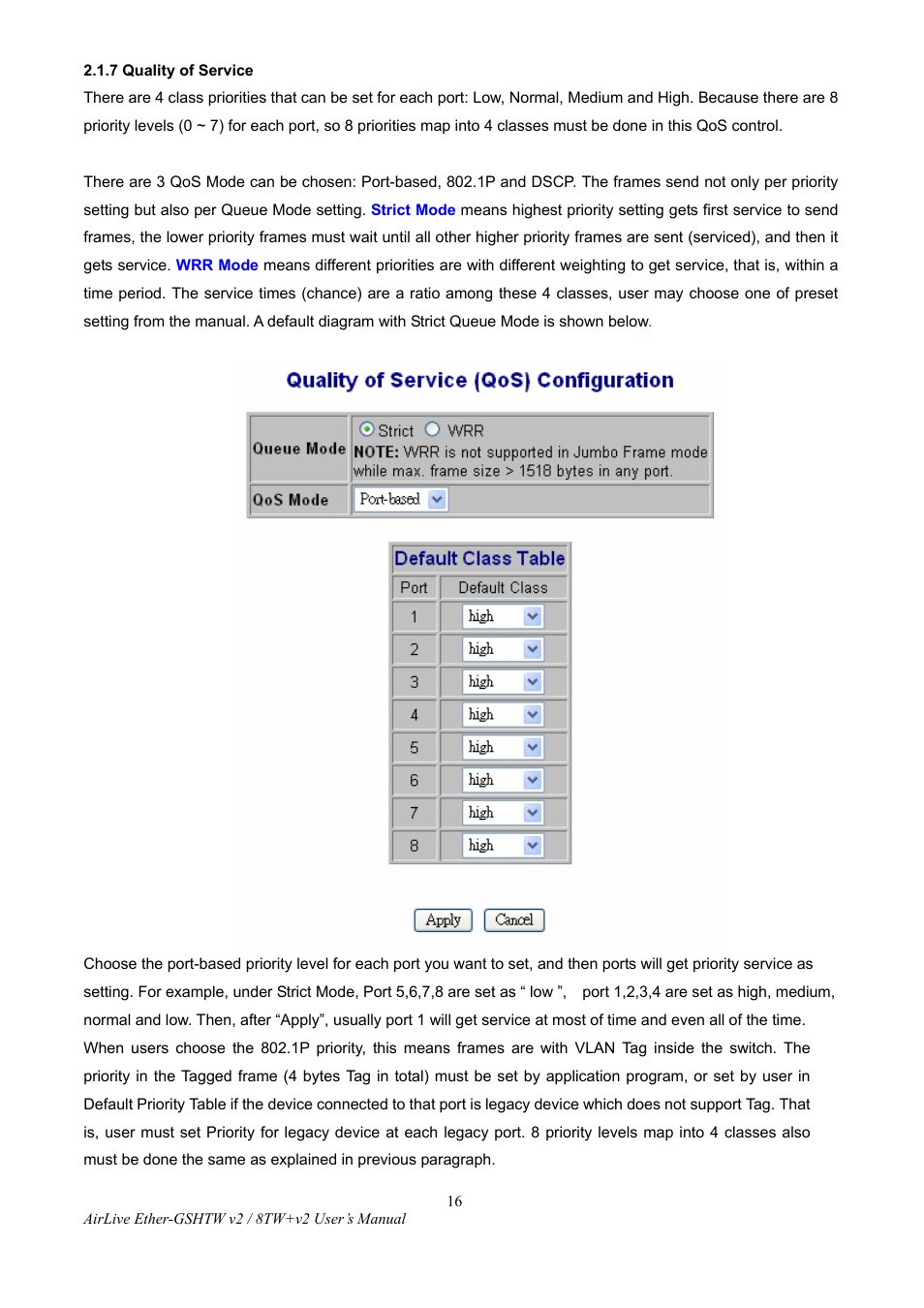 7 quality of service | AirLive Ether-GSH8TW v2 User Manual | Page 19 / 36