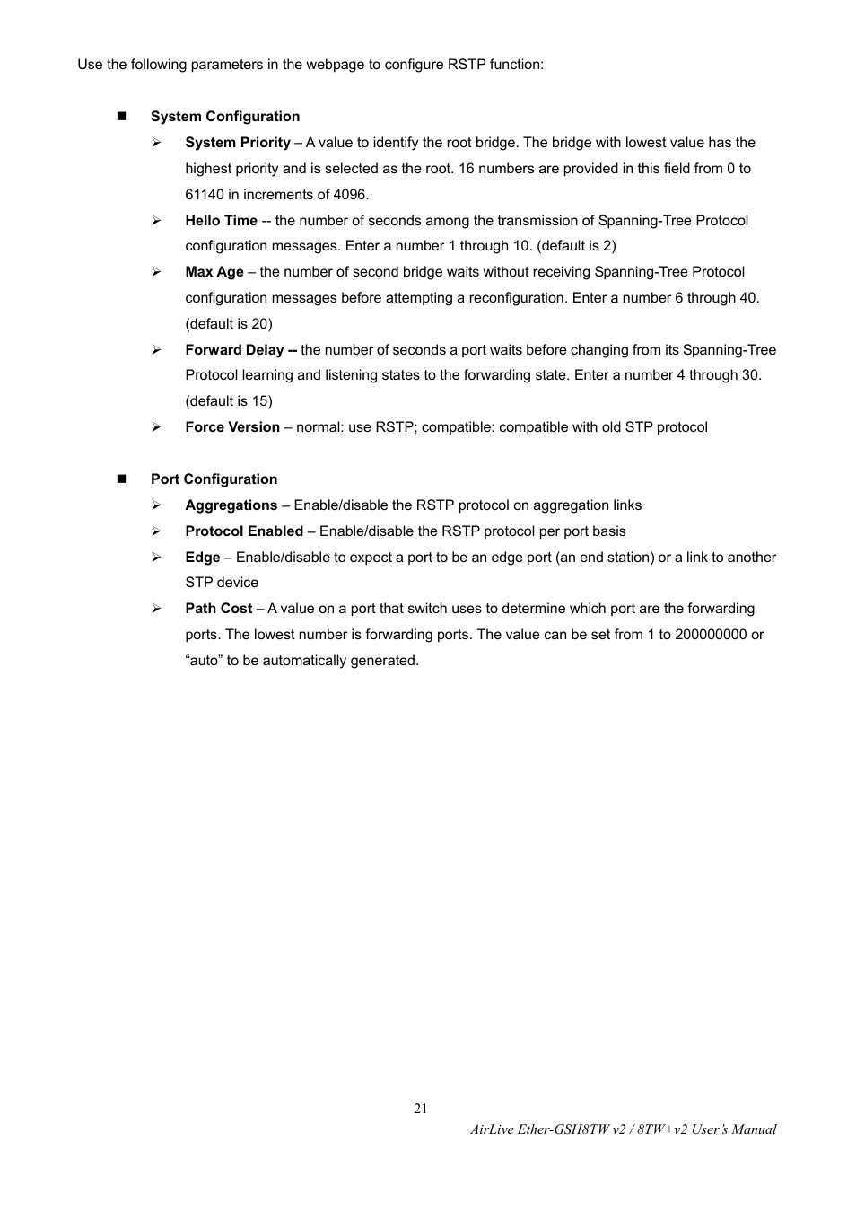 AirLive Ether-GSH8TW v2 User Manual | Page 24 / 36