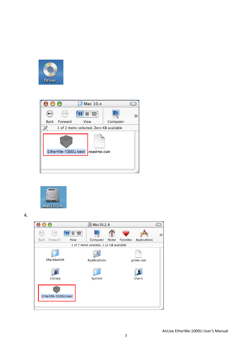 4 on mac os x 10.x | AirLive EtherWe-1000U User Manual | Page 10 / 15