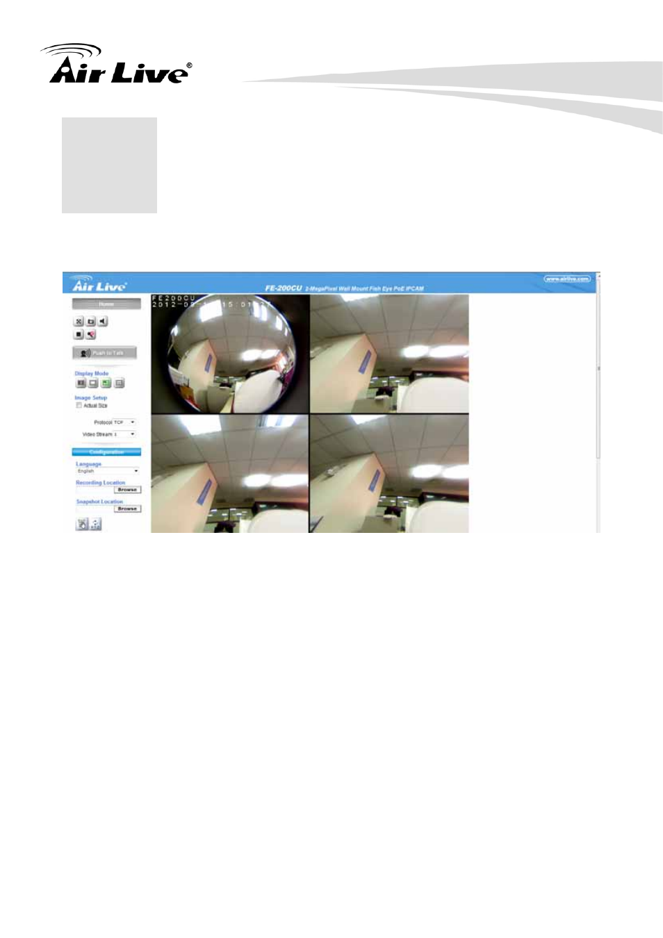 Operating the network camera | AirLive FE-200CU User Manual | Page 19 / 71