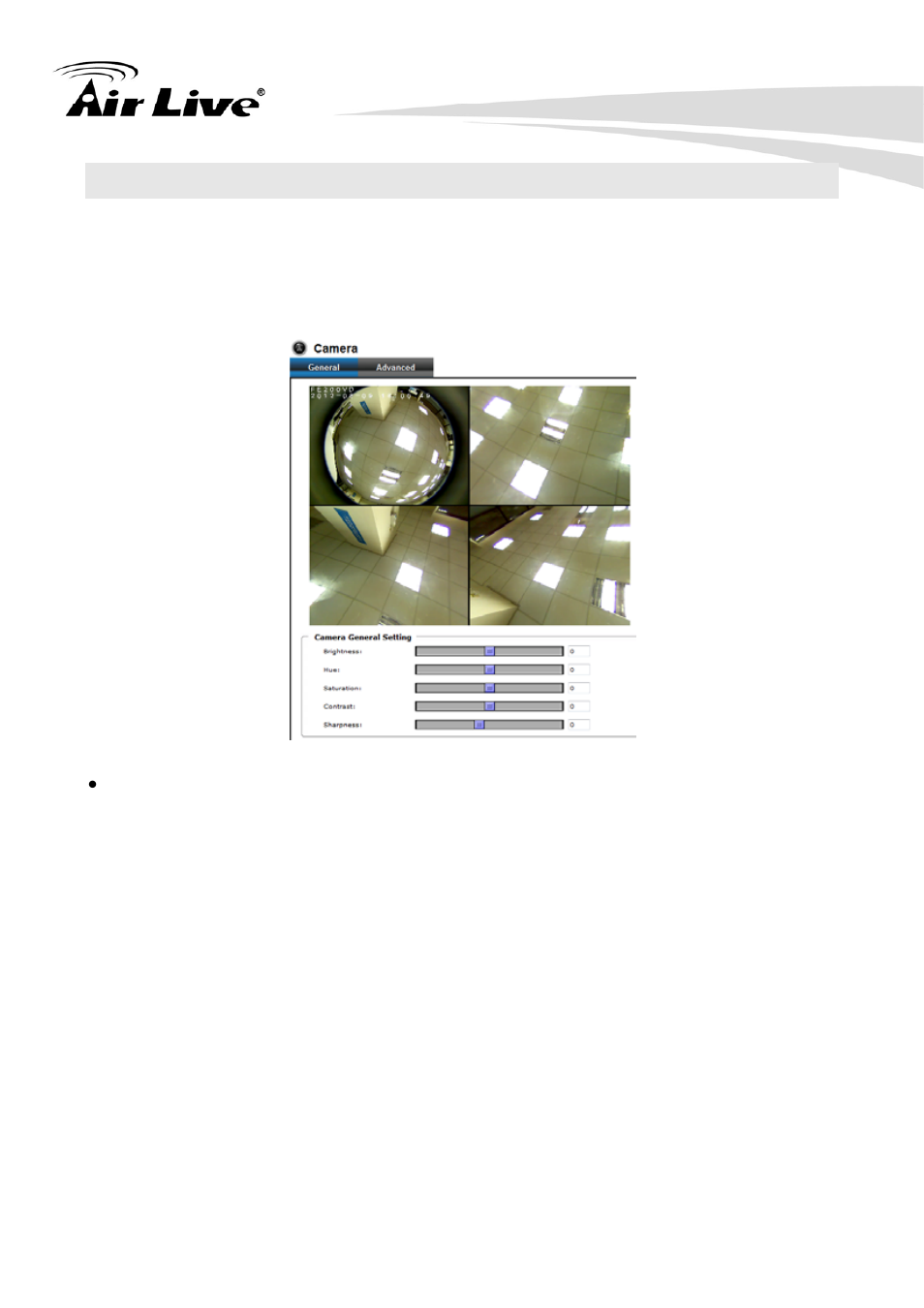 2 camera: adjust camera parameters, 1 general | AirLive FE-200CU User Manual | Page 26 / 71