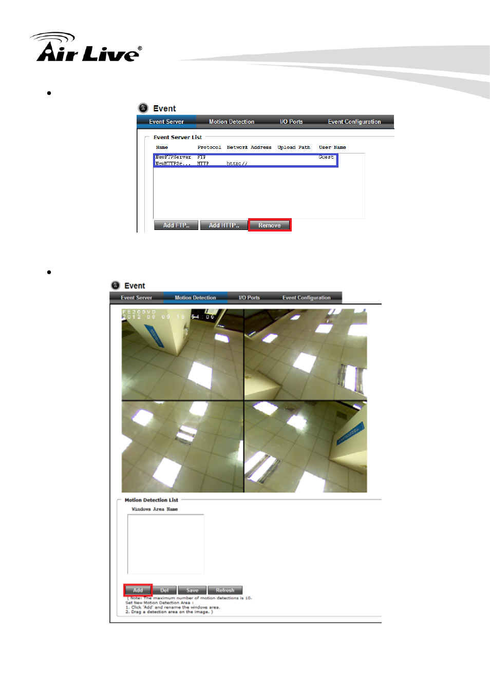 2 motion detection | AirLive FE-200CU User Manual | Page 33 / 71