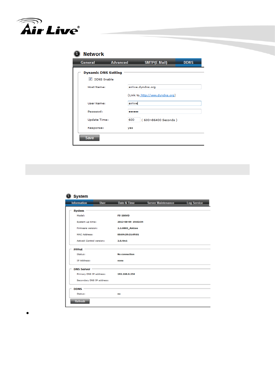 6 system, 1 information, 2 user | AirLive FE-200CU User Manual | Page 41 / 71