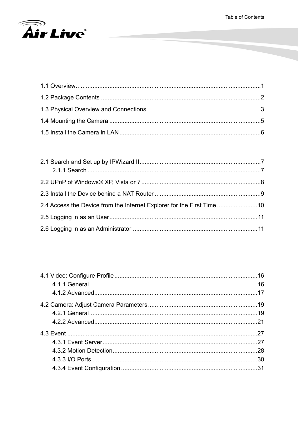 AirLive FE-200DM User Manual | Page 5 / 74