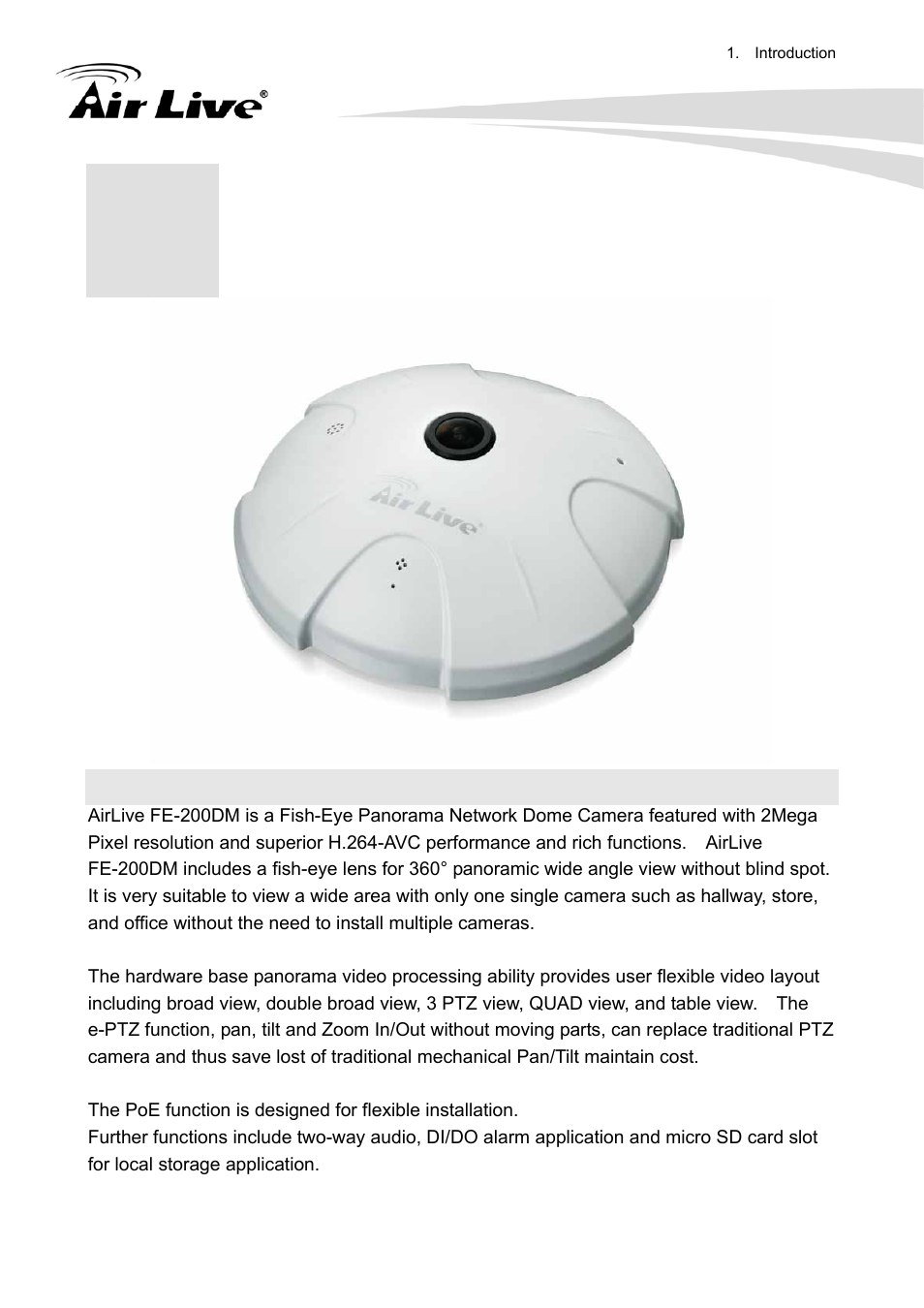 Introduction, 1 overview | AirLive FE-200DM User Manual | Page 7 / 74