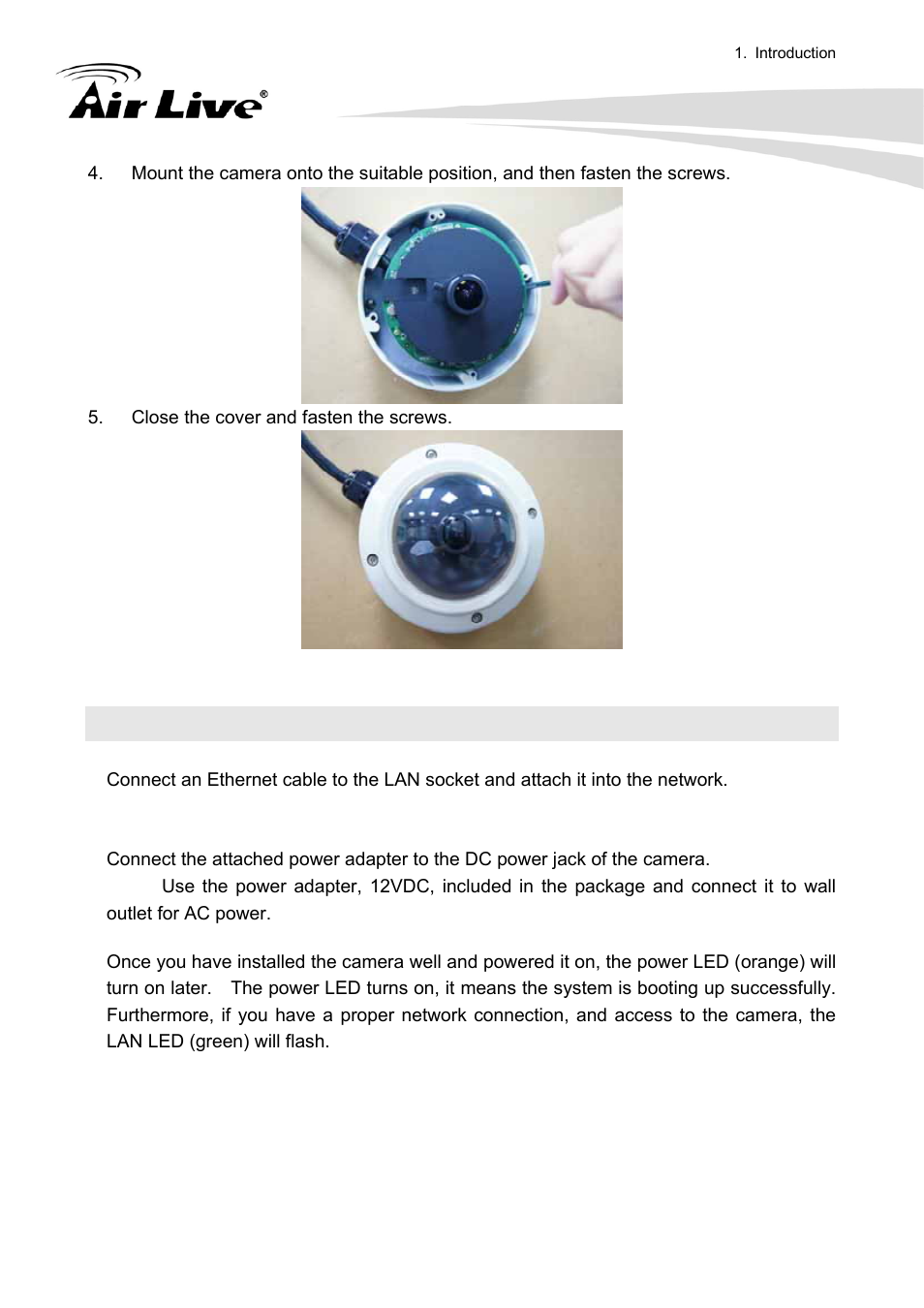 5 install the camera in lan | AirLive FE-200VD User Manual | Page 12 / 72