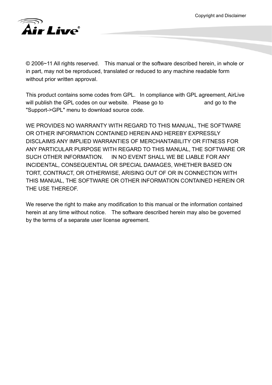 Notice to users | AirLive FE-200VD User Manual | Page 4 / 72