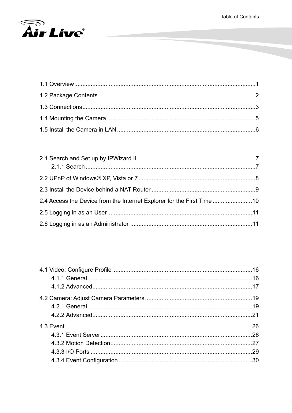 AirLive FE-200VD User Manual | Page 5 / 72