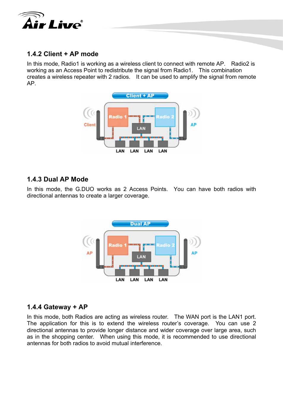 AirLive G.DUO User Manual | Page 10 / 137