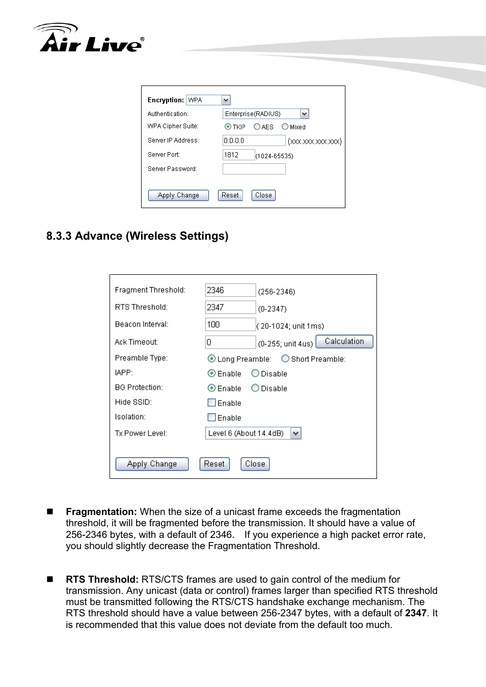3 advance (wireless settings) | AirLive G.DUO User Manual | Page 101 / 137