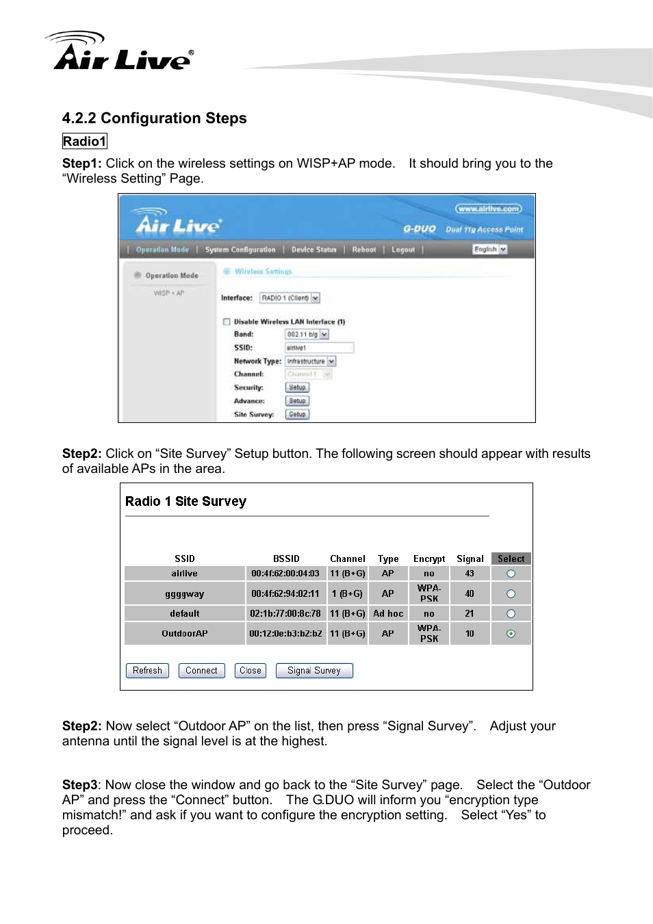 2 configuration steps | AirLive G.DUO User Manual | Page 31 / 137