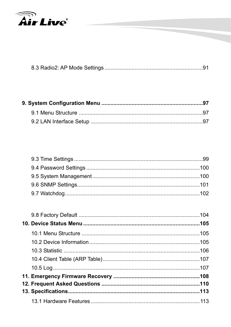 AirLive G.DUO User Manual | Page 6 / 137