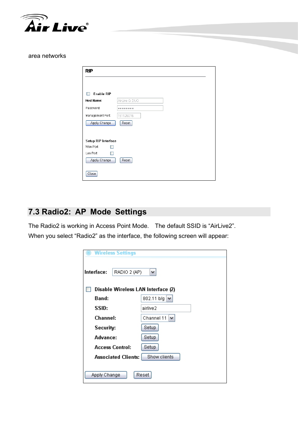 3 radio2: ap mode settings | AirLive G.DUO User Manual | Page 84 / 137