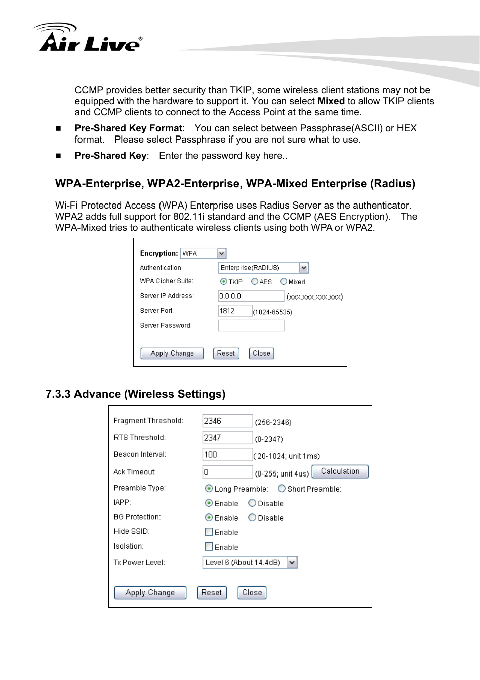 3 advance (wireless settings) | AirLive G.DUO User Manual | Page 87 / 137