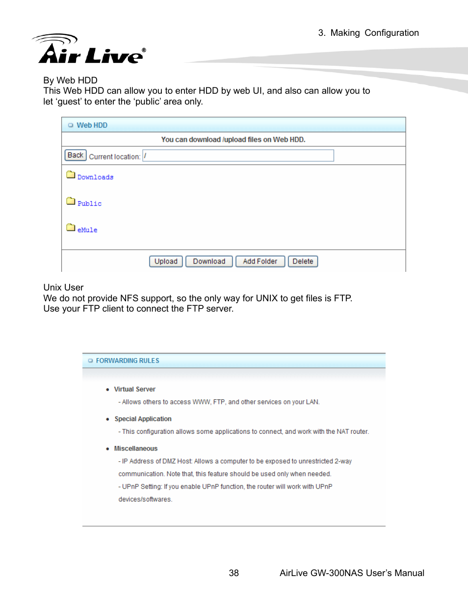 2 forwarding rules | AirLive GW-300NAS User Manual | Page 42 / 75