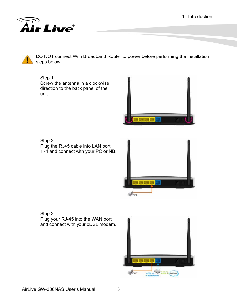 AirLive GW-300NAS User Manual | Page 9 / 75