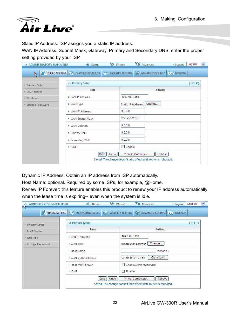 AirLive GW-300R User Manual | Page 26 / 94