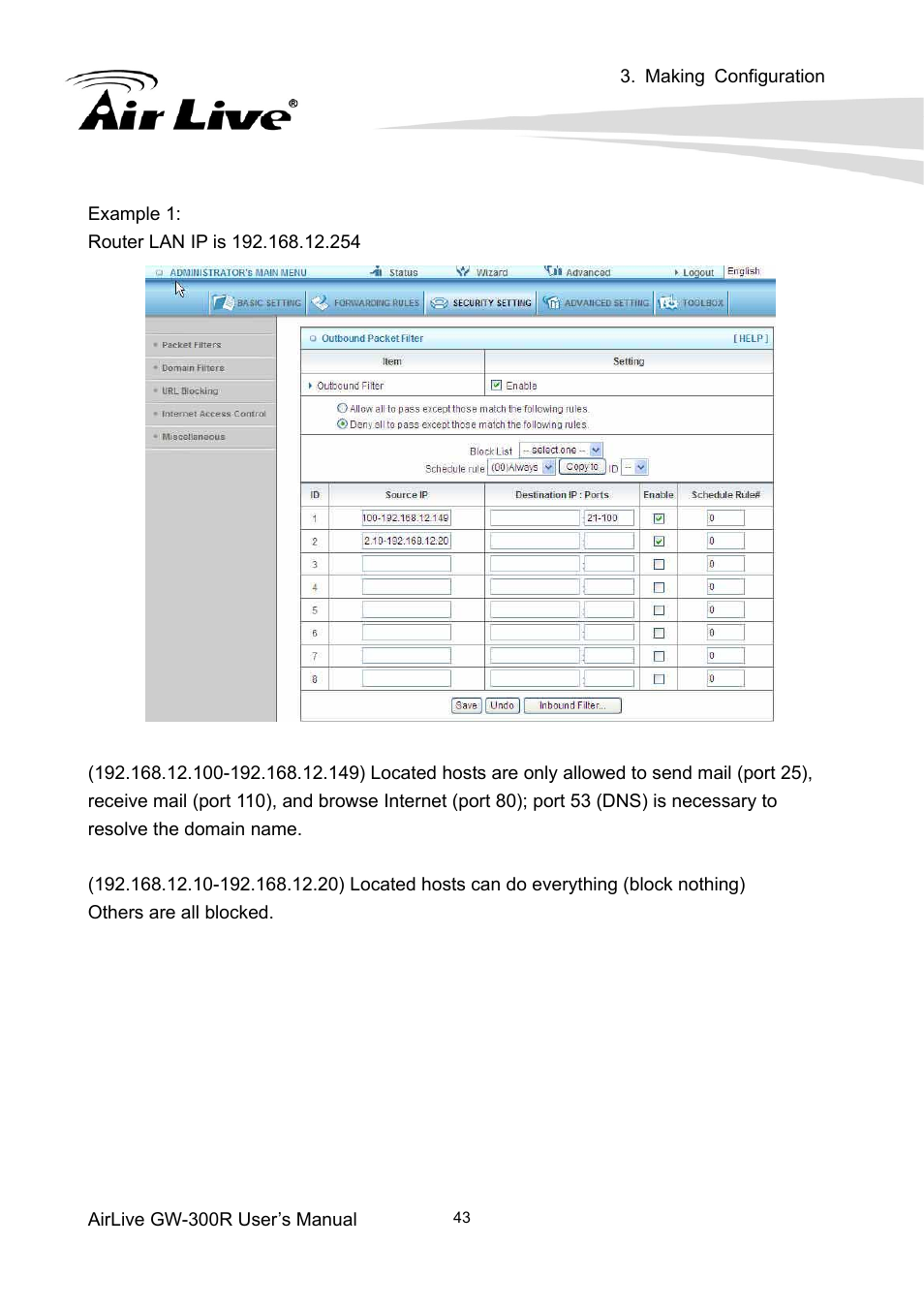 AirLive GW-300R User Manual | Page 47 / 94