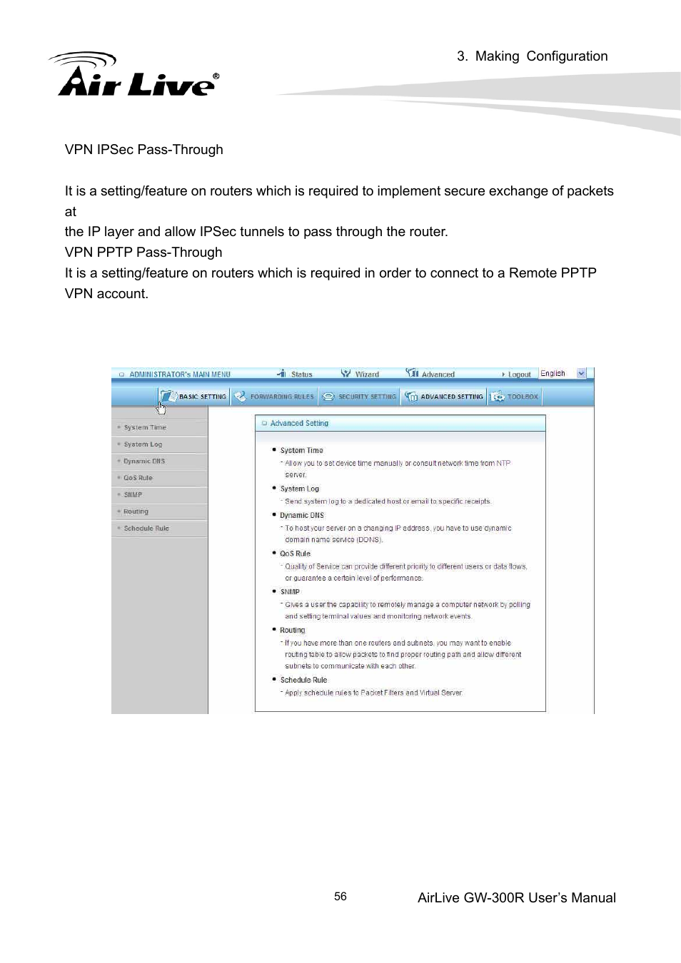 4 advanced settings | AirLive GW-300R User Manual | Page 60 / 94