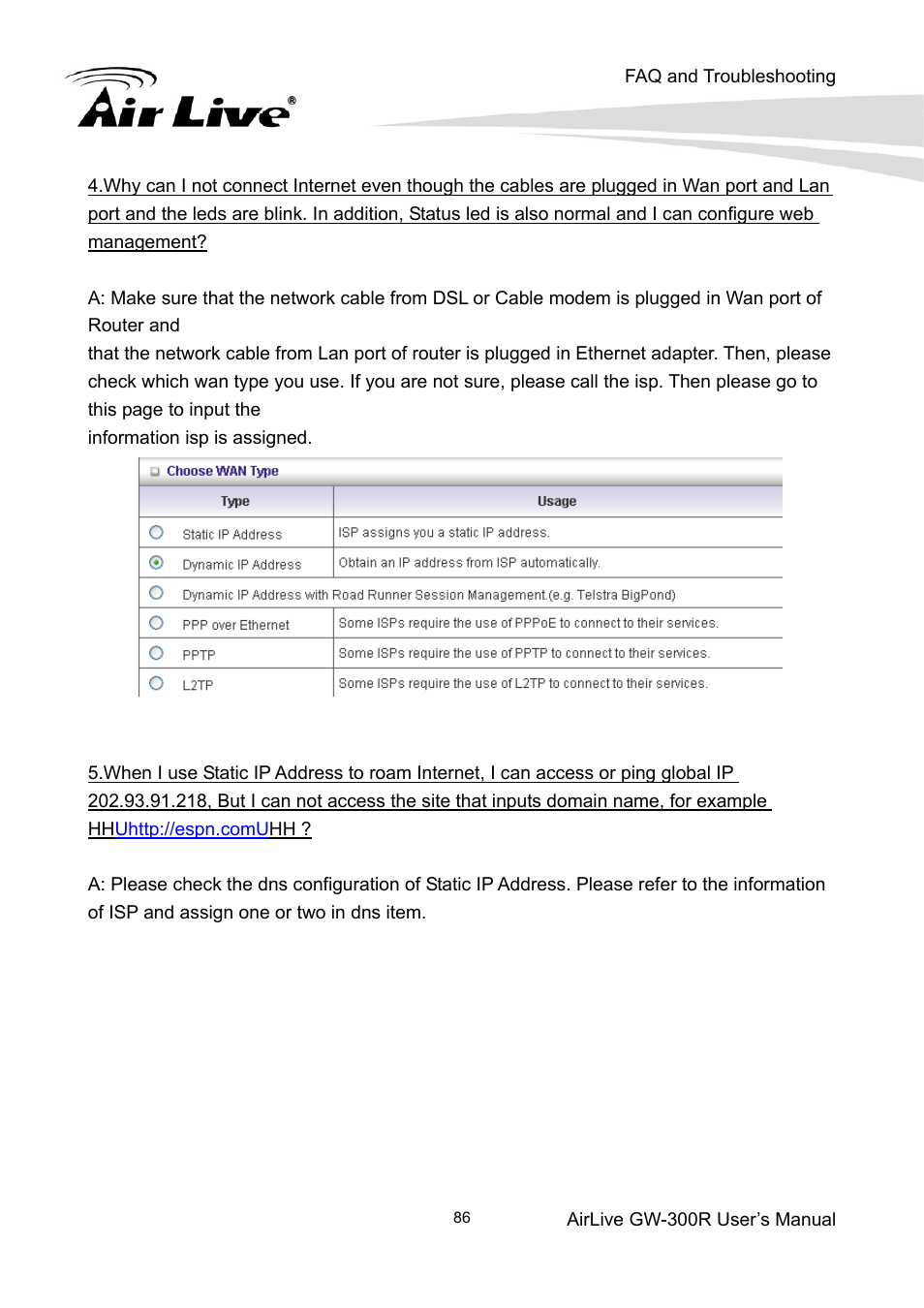 AirLive GW-300R User Manual | Page 90 / 94