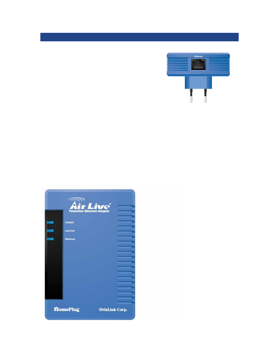 Chapter 3: getting to know the powerline adapter, The top panel, The front panel | The top panel the front panel | AirLive HP-1000E v2 User Manual | Page 4 / 13