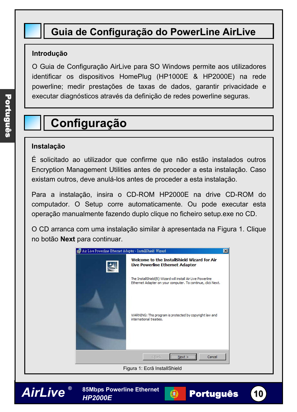 Airlive, Configuração, Guia de configuração do powerline airlive | AirLive HP-2000E User Manual | Page 11 / 29