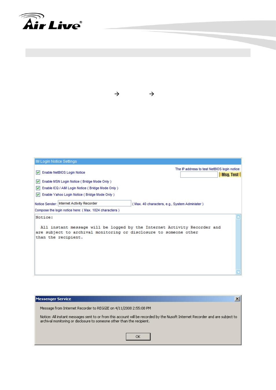 1 login notice | AirLive IAR-5000 v2 User Manual | Page 80 / 202