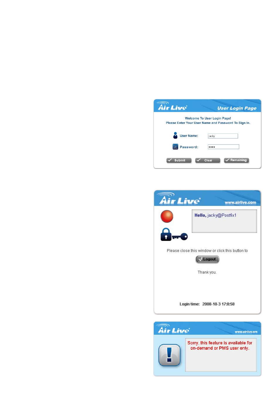 Appendix a. external network access, Appendix a, External network access | AirLive IAS-2000 v2 User Manual | Page 148 / 163