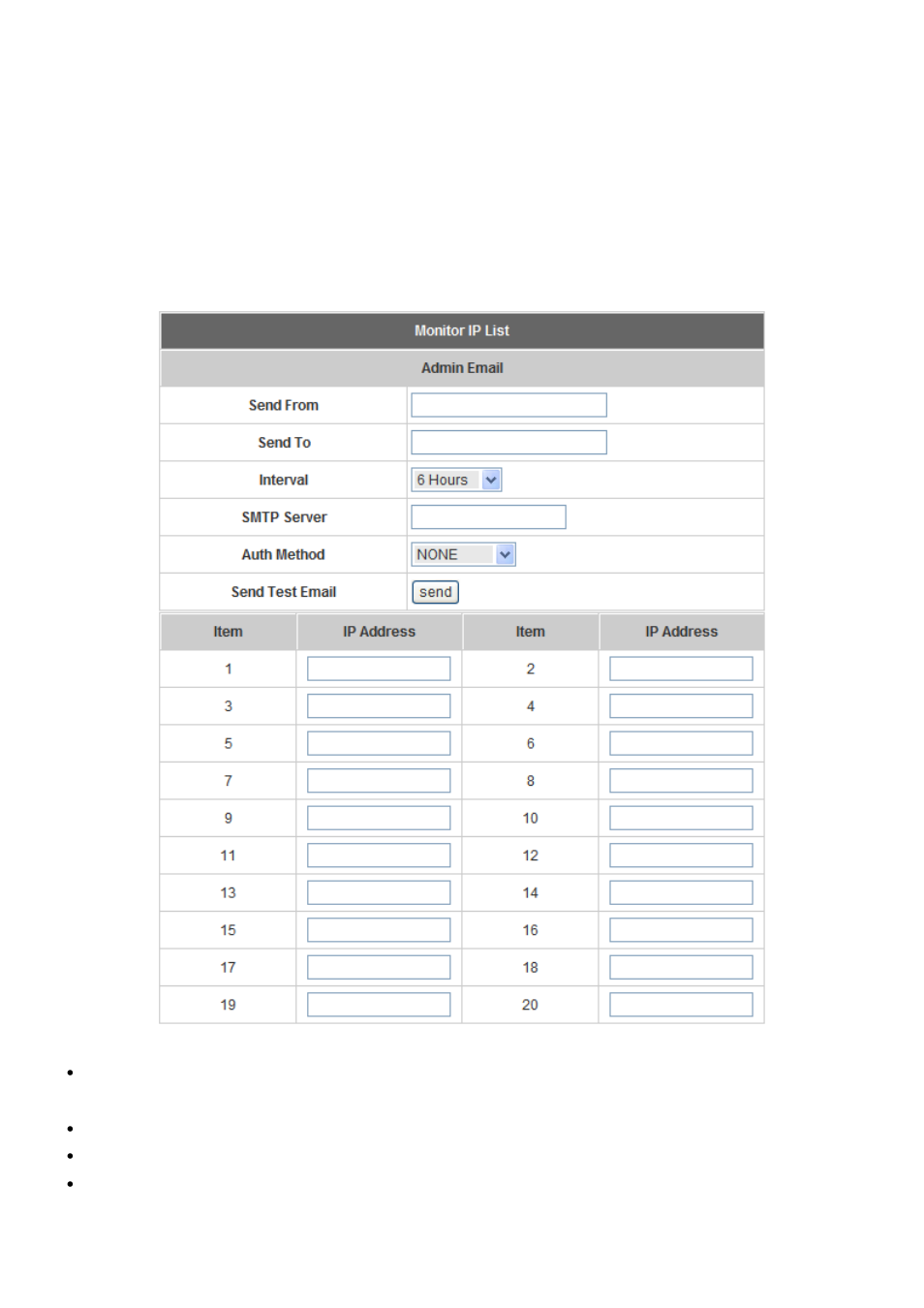 3 monitor ip list, Monitor ip list | AirLive IAS-2000 v2 User Manual | Page 63 / 163