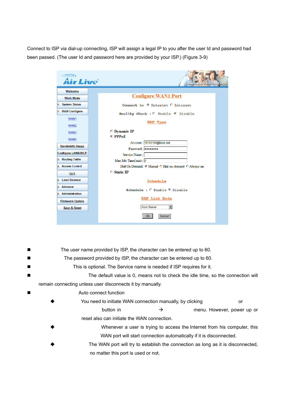 2 wan type – pppoe | AirLive IGR-1500 User Manual | Page 21 / 78