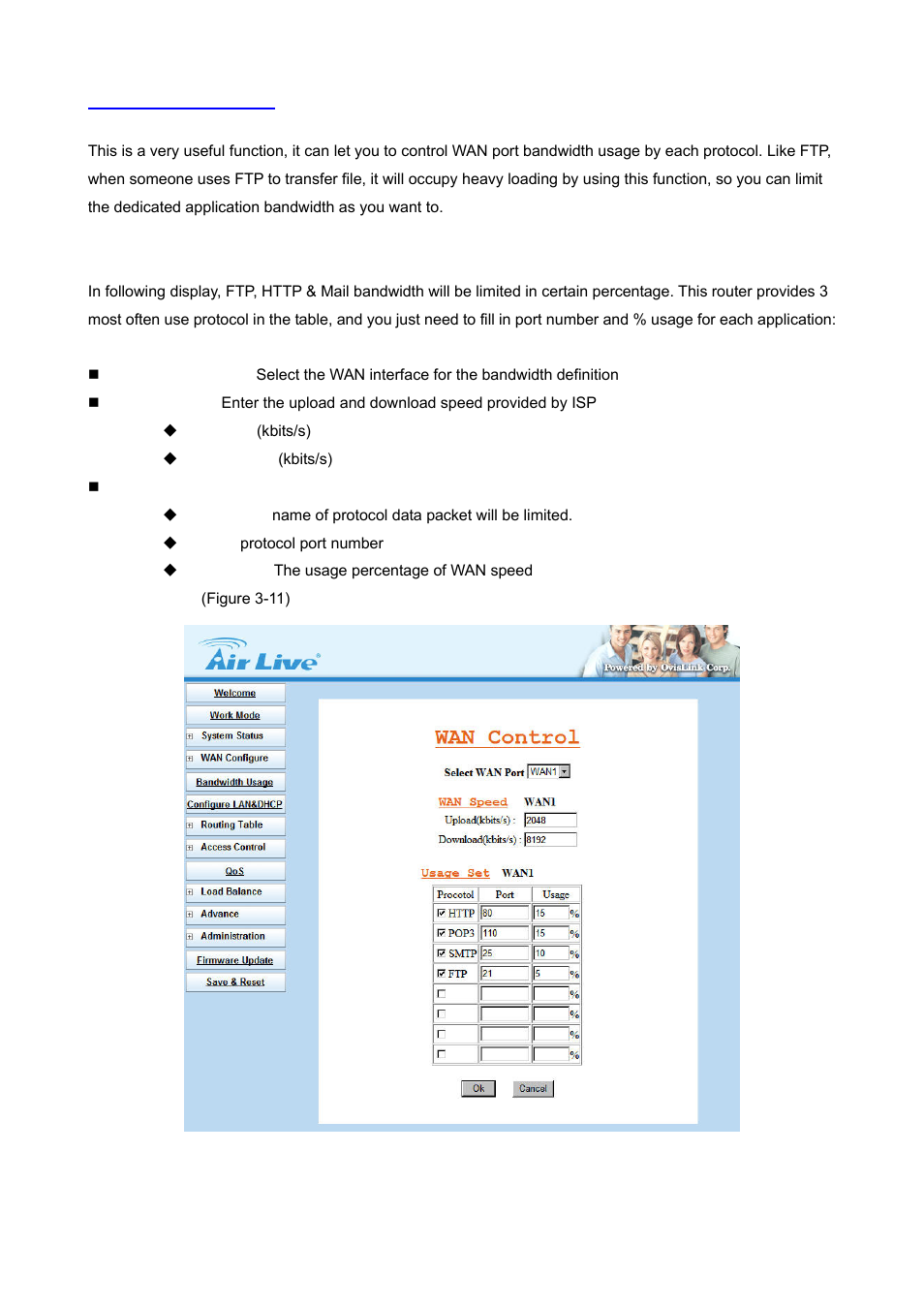 5 bandwidth usage | AirLive IGR-1500 User Manual | Page 23 / 78