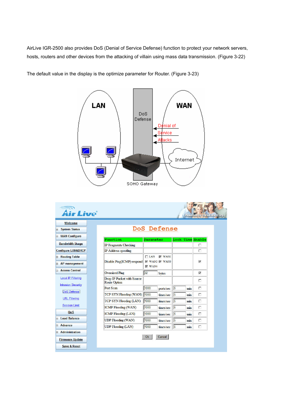 3 dos defense | AirLive IGR-2500 User Manual | Page 32 / 81