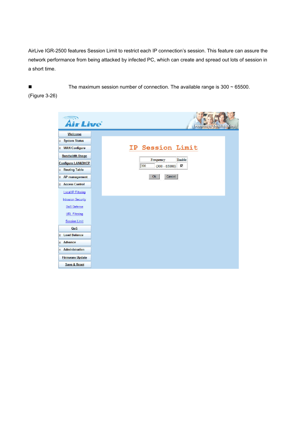 5 session limit | AirLive IGR-2500 User Manual | Page 35 / 81